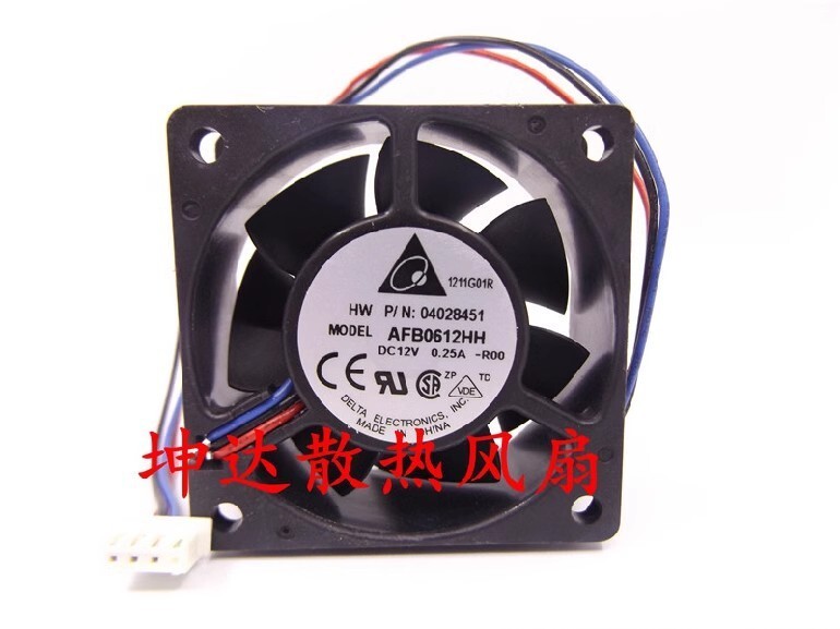 Delta AFB0612HH-ROO 6025 12V 0.25A 6CM Dual Ball Cooling Fan