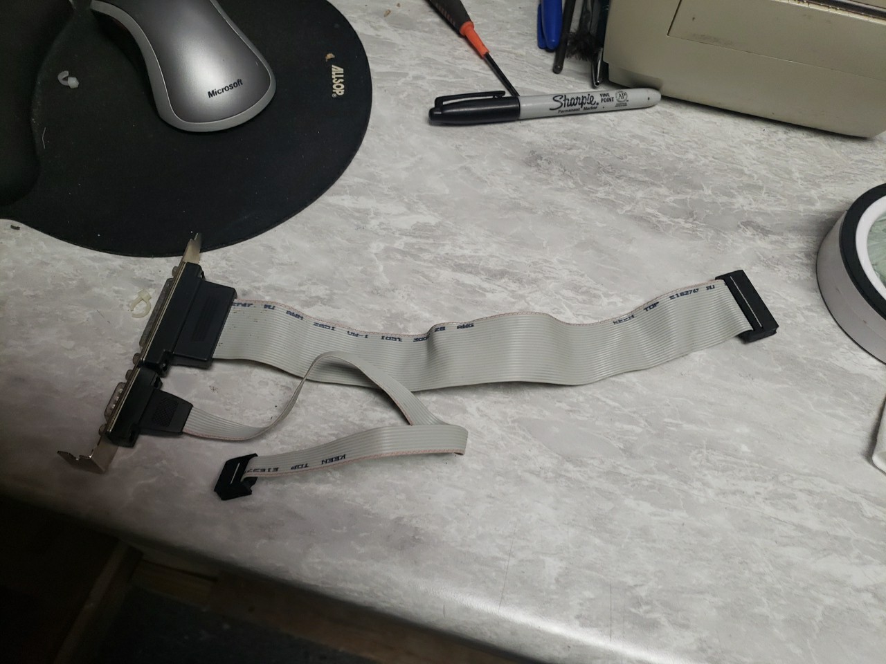 Keen Top E162747 AWM 2651 VW-1 Ribbon Cable 8" Long WITH PC CONNECTOR 