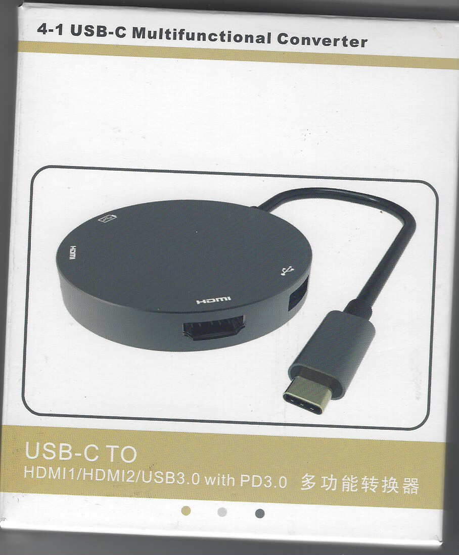 HOMI 4-1 USB-C MULTIFUNCTIONAL CONVERTER NEW IN BOX FREE USA SHIPPING