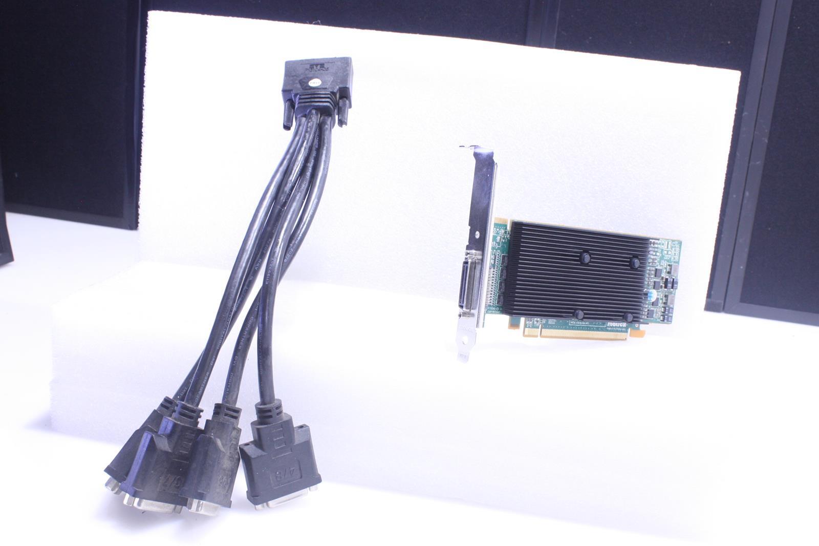 Matrox MXG M9140 E512LAF Graphics Card with DVI quad display cables SKU 221166