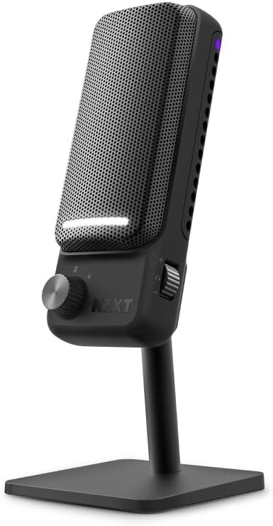 NZXT Capsule Elite USB Condenser Gaming Mic 192kHz 24bit Black AP-PUMIC-B1