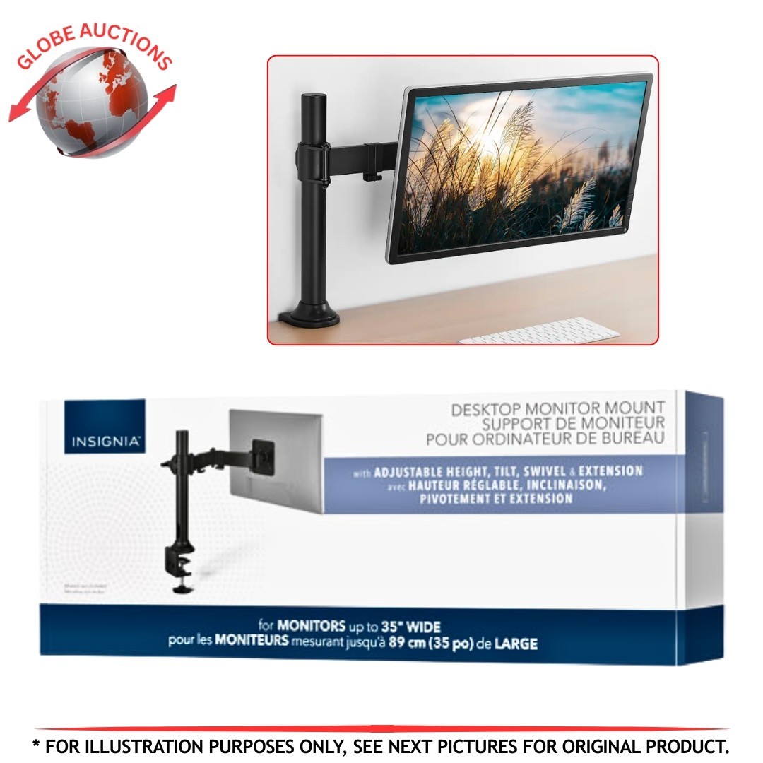 Insignia Desktop Monitor Mount Adjustable Arm (Fits Monitor Up To 35 Inch)