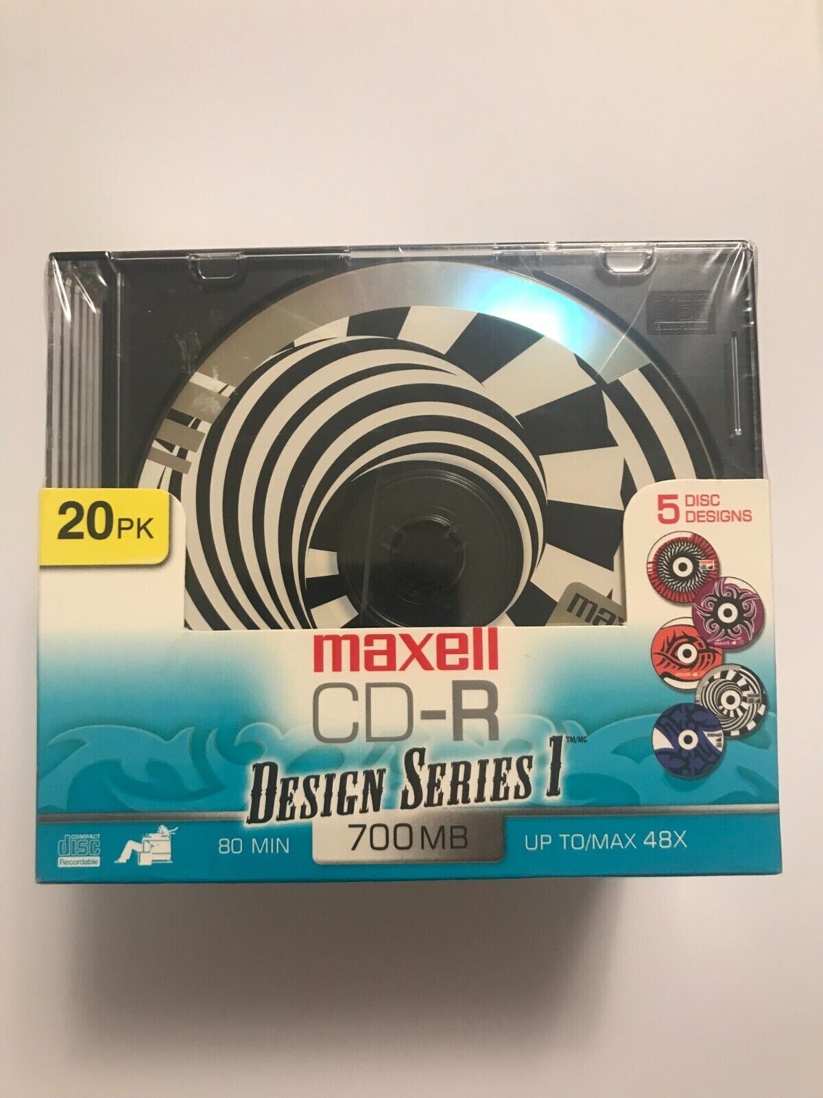 CD-R DesIgn Series 1 20 Pack Maxell 700MB 48x