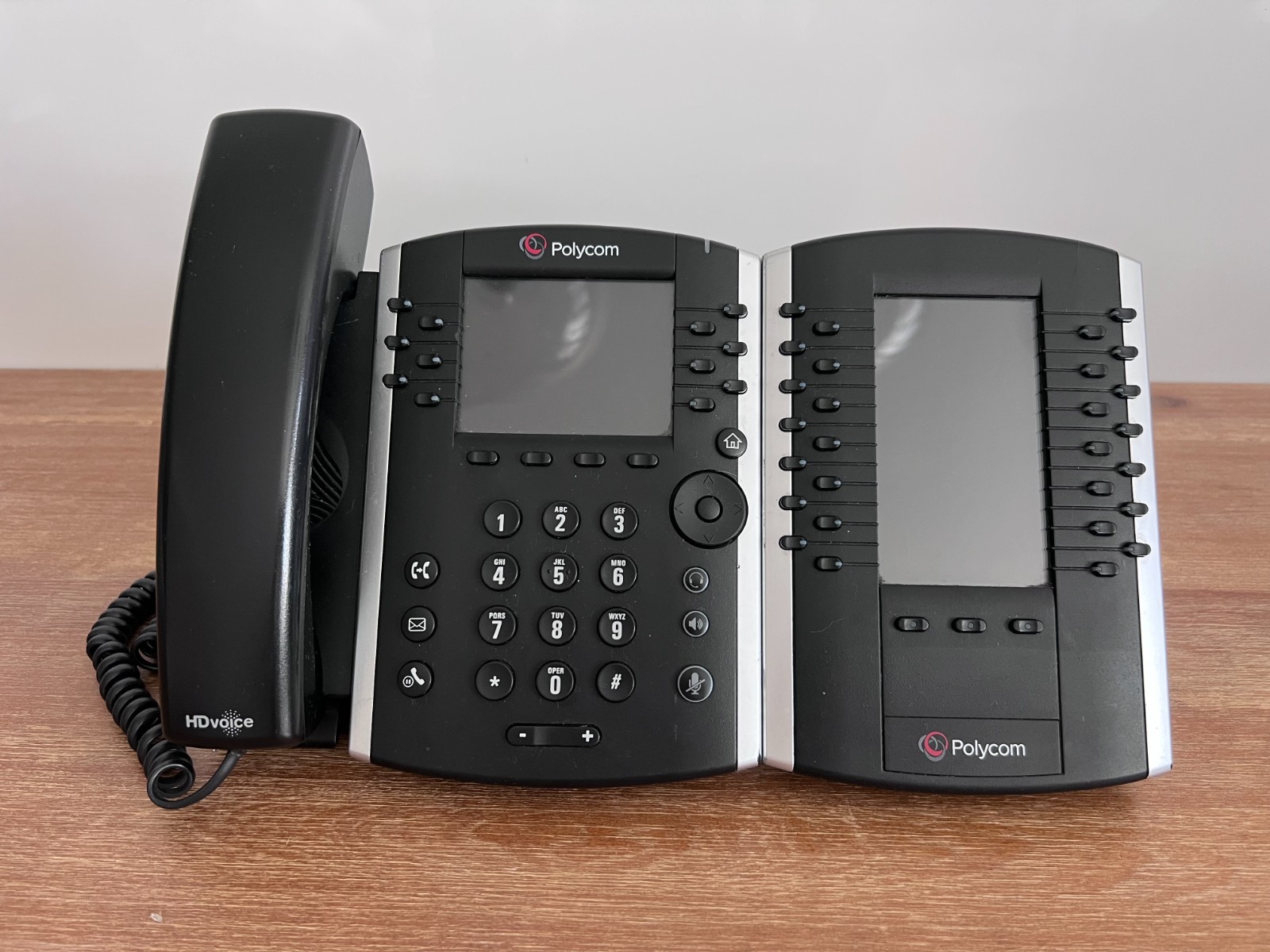 Polycom VVX410 12 Line Desktop Business Phone HD Voice  w/Color Expansion Module