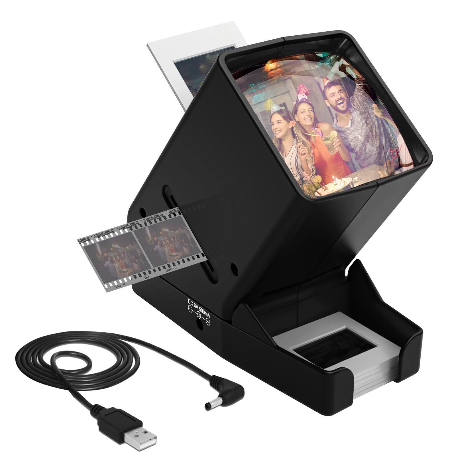 SV3 35mm Slide Film Viewer 3X Magnification LED Lighted Negative Scanner USB