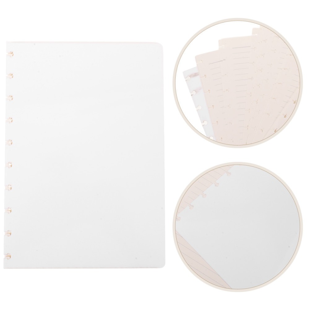 3Pcs Reusable Sublimation Blank Notebook Mushroom Spiral Binding White Office