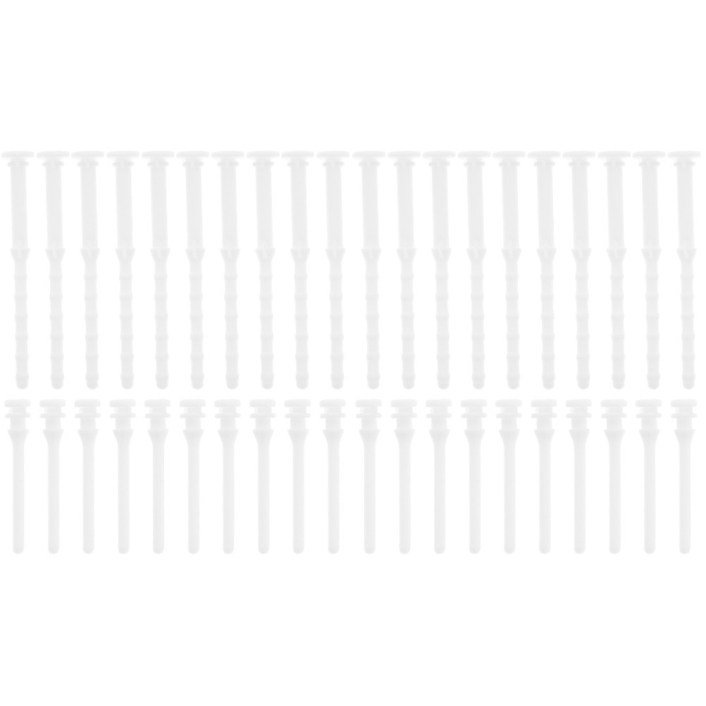 40Pcs White Silicone Rubber Computer Fan Screws Anti Vibration Noise Reduction