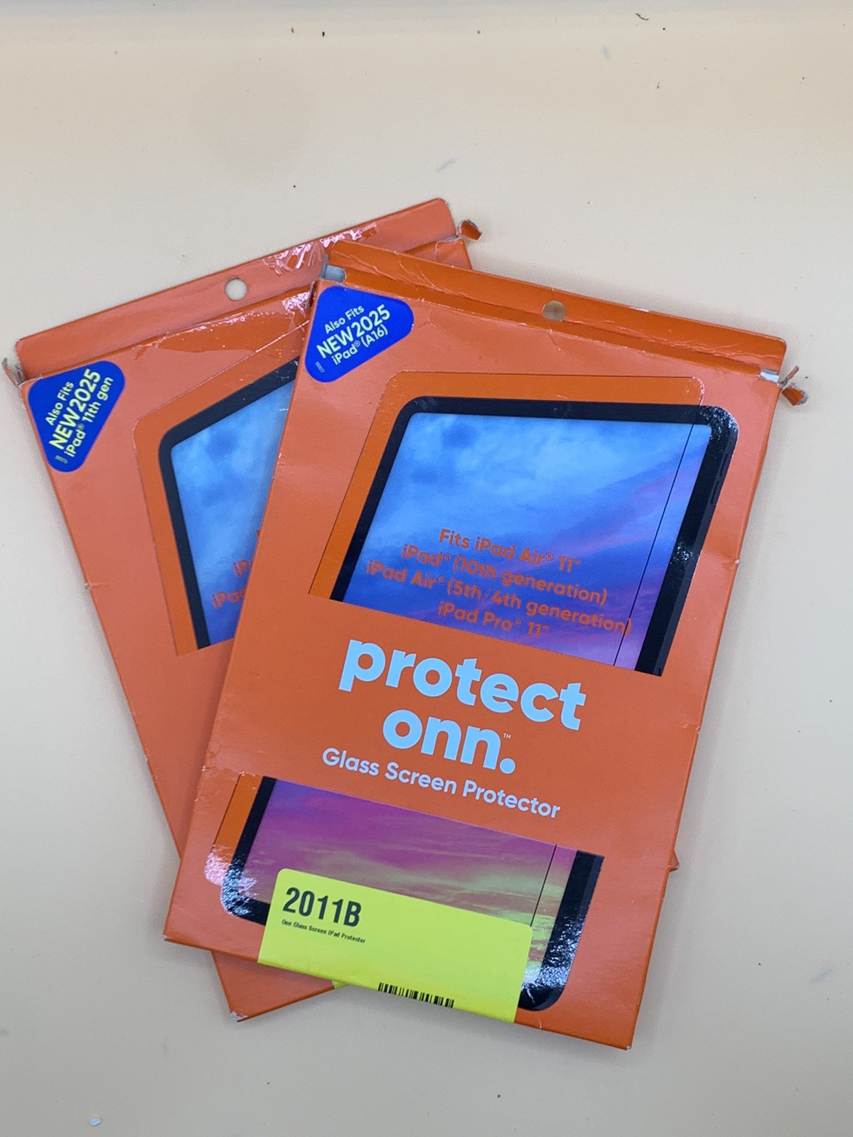 protect onn glass screen protector 10.9"   for iPad Pro 11" (Lot Of 2)