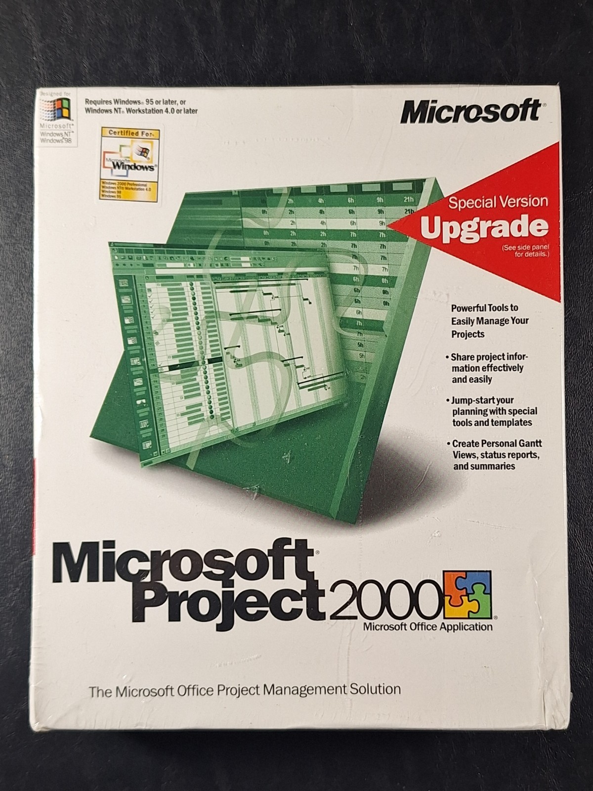Microsoft Project 2000 Special Version Upgrade Windows 95 Or Later - New Sealed