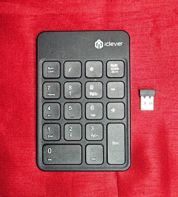 iClever 2.4G Numeric Keypad IC-KP02 Wireless Slim Rechargeable Battery Built In