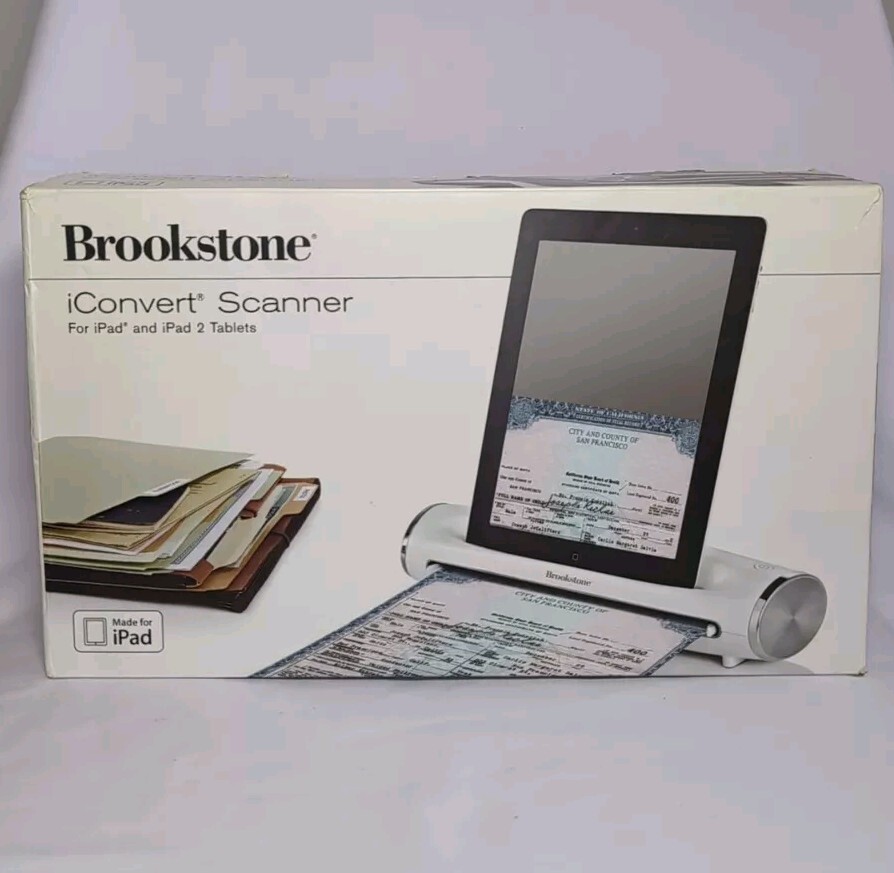 BROOKSTONE ICONVERT SCANNER 771237 *FOR APPLE IPAD, IPAD 2 TABLETS ONLY* Receipt