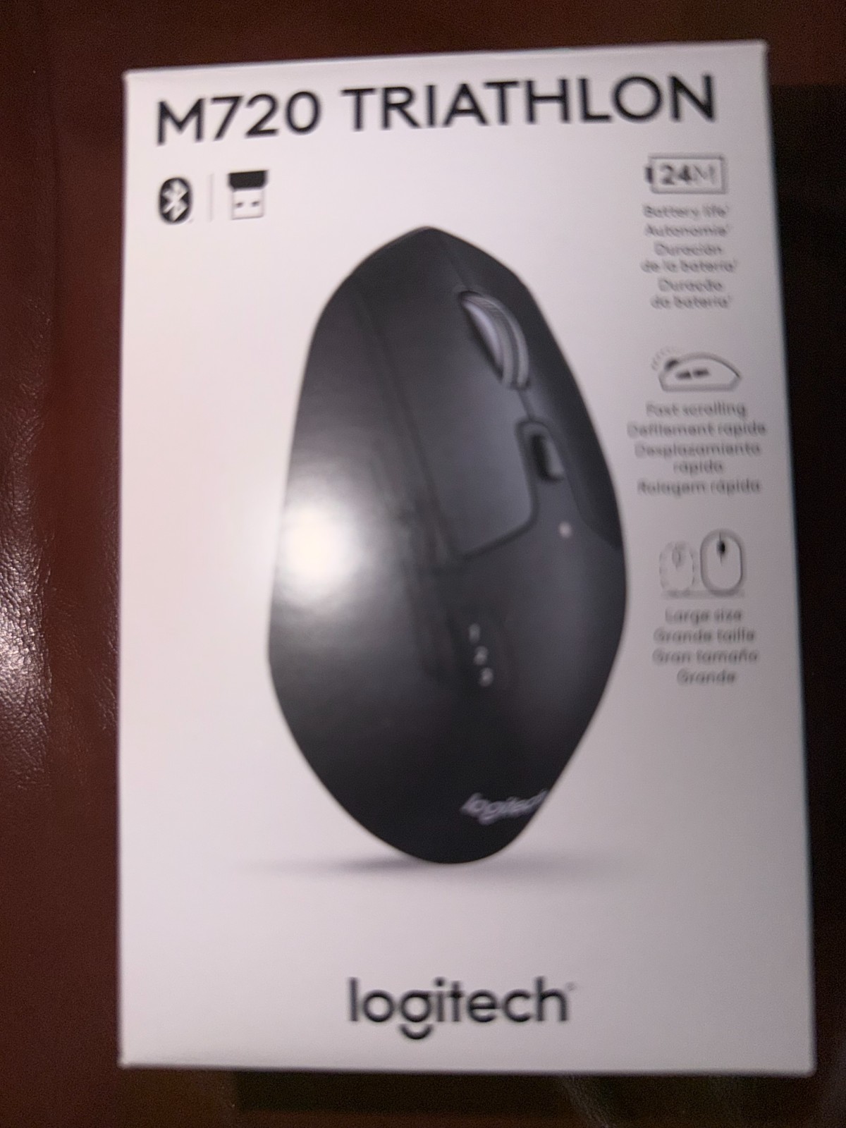 M 720 Mouse Logitech 3 channel operates both BlueTooth or an RF reciever 
