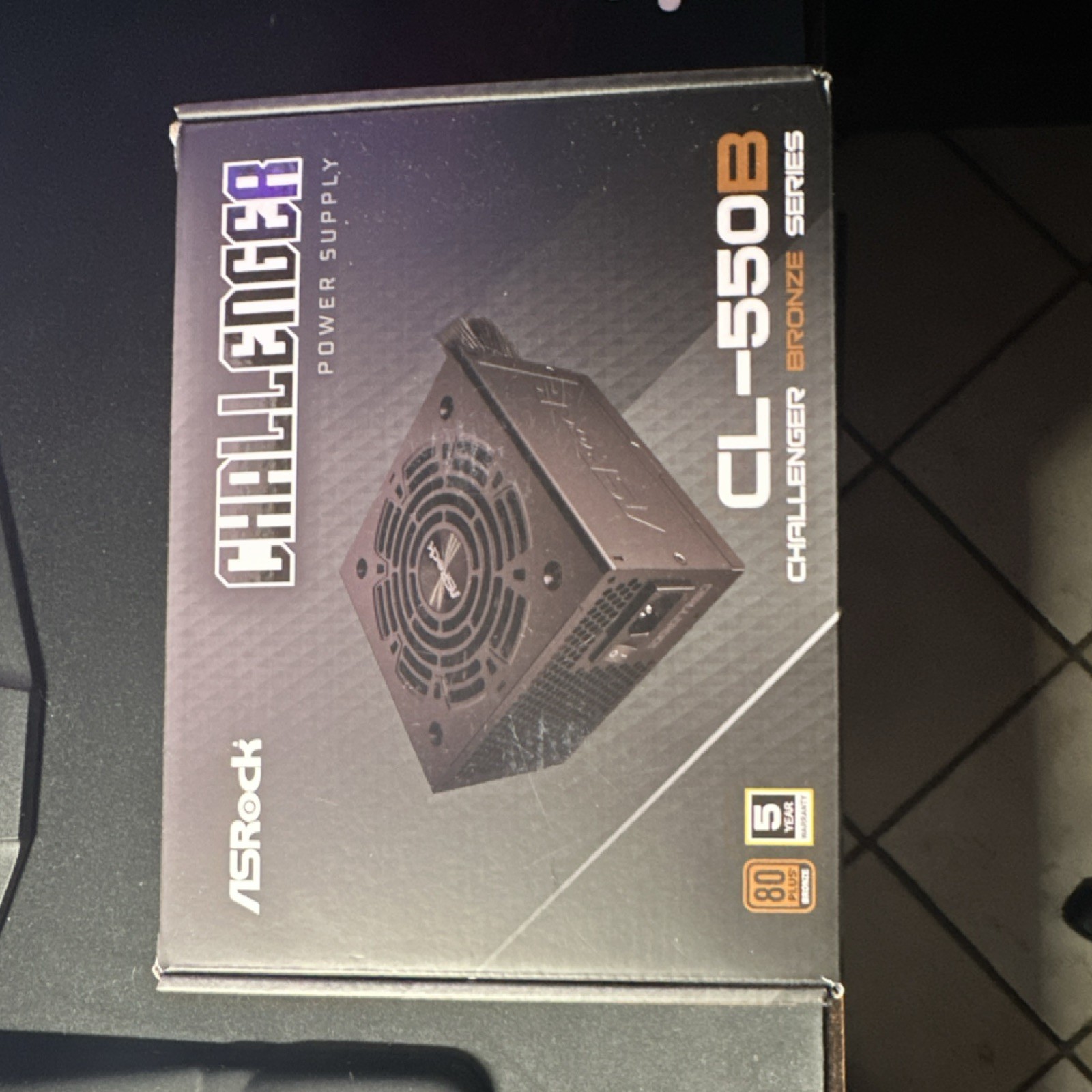 ASRock Challenger CL-550B ATX Power Supply 550W 80 Plus Bronze 1 Fan Black
