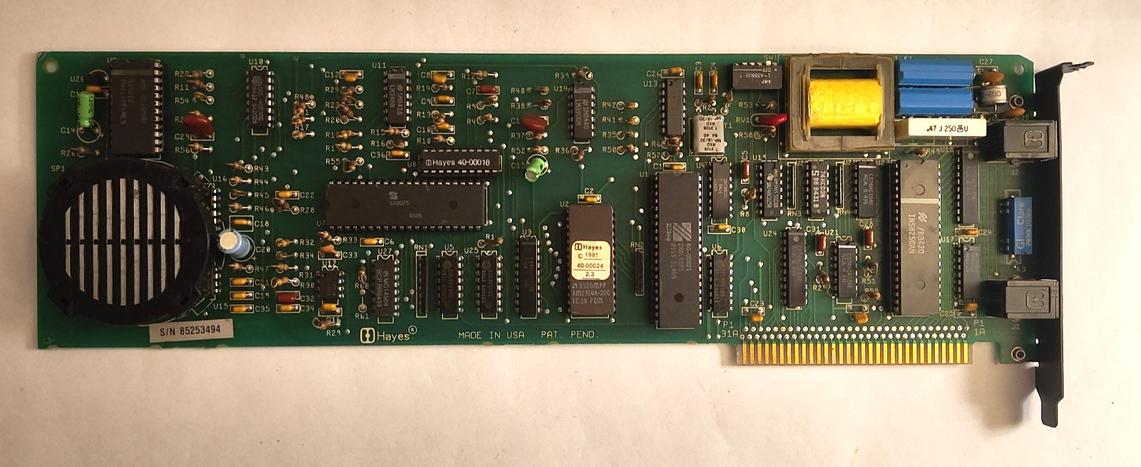 Hayes MicroComputer Product SmartModem 1200B Internal Modem UNTESTED