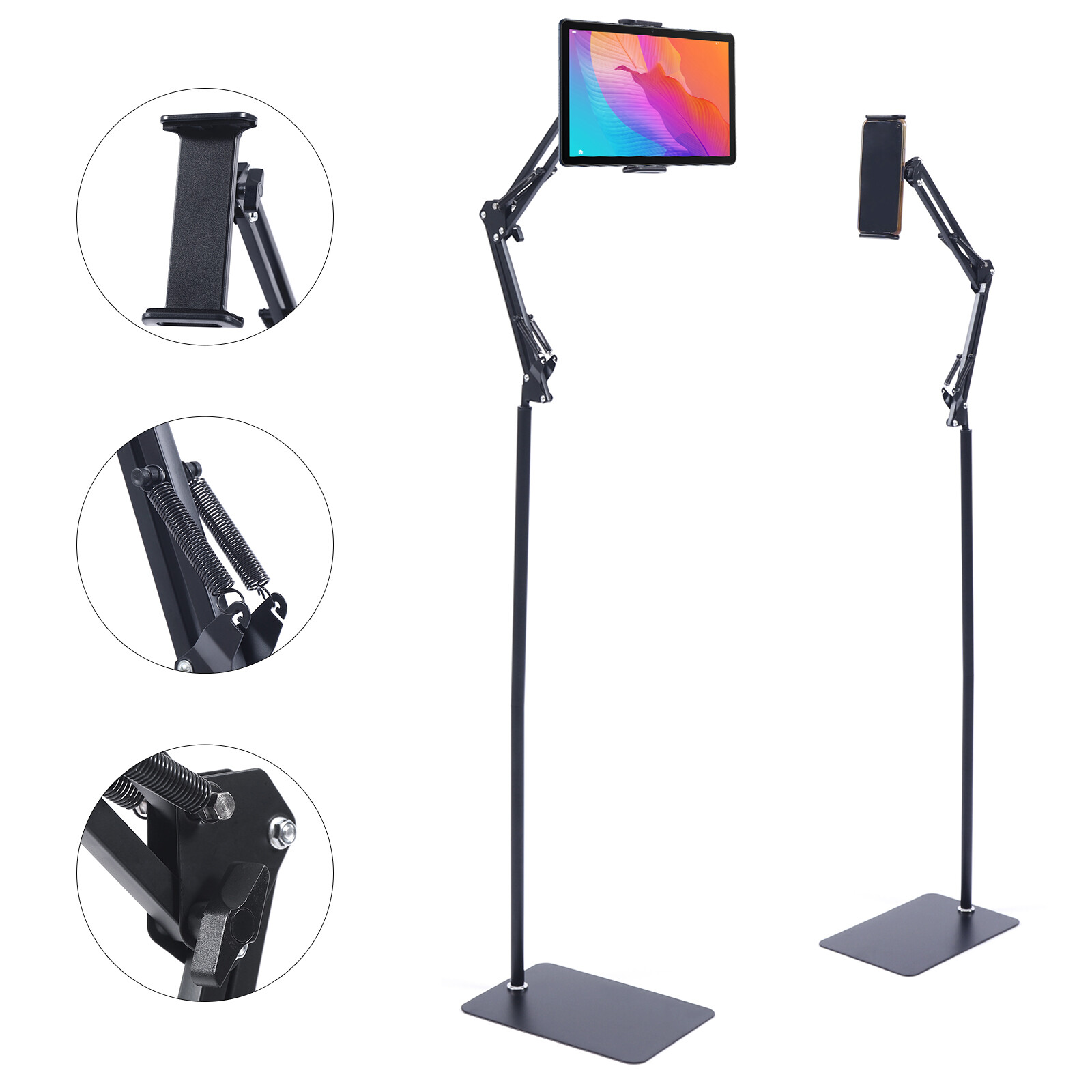 Universal 360�� Adjustable Tablet Holder Floor Stand Clamp for 4-11in Phone iPad