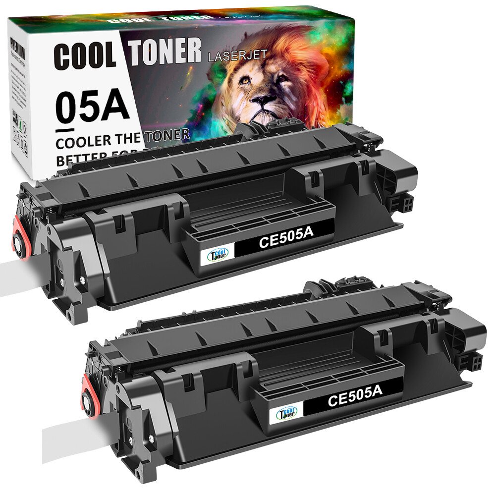 2 Pack CE505A Toner Cartridge For HP 05A LaserJet P2035 P2035N P2055DN P2050