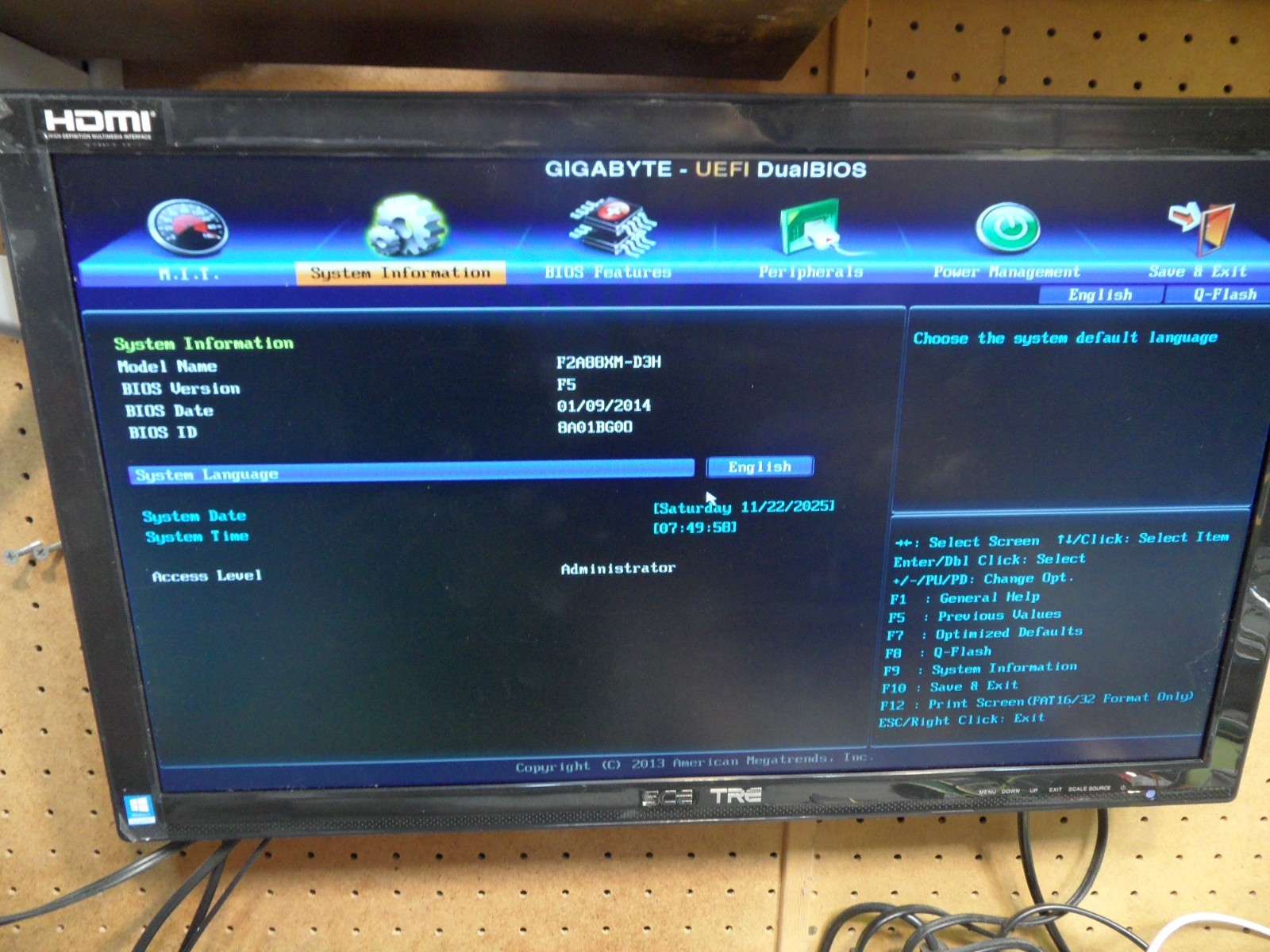 Gigabyte GA-F2A88XM-D3H Motherboard FM2 With I/O