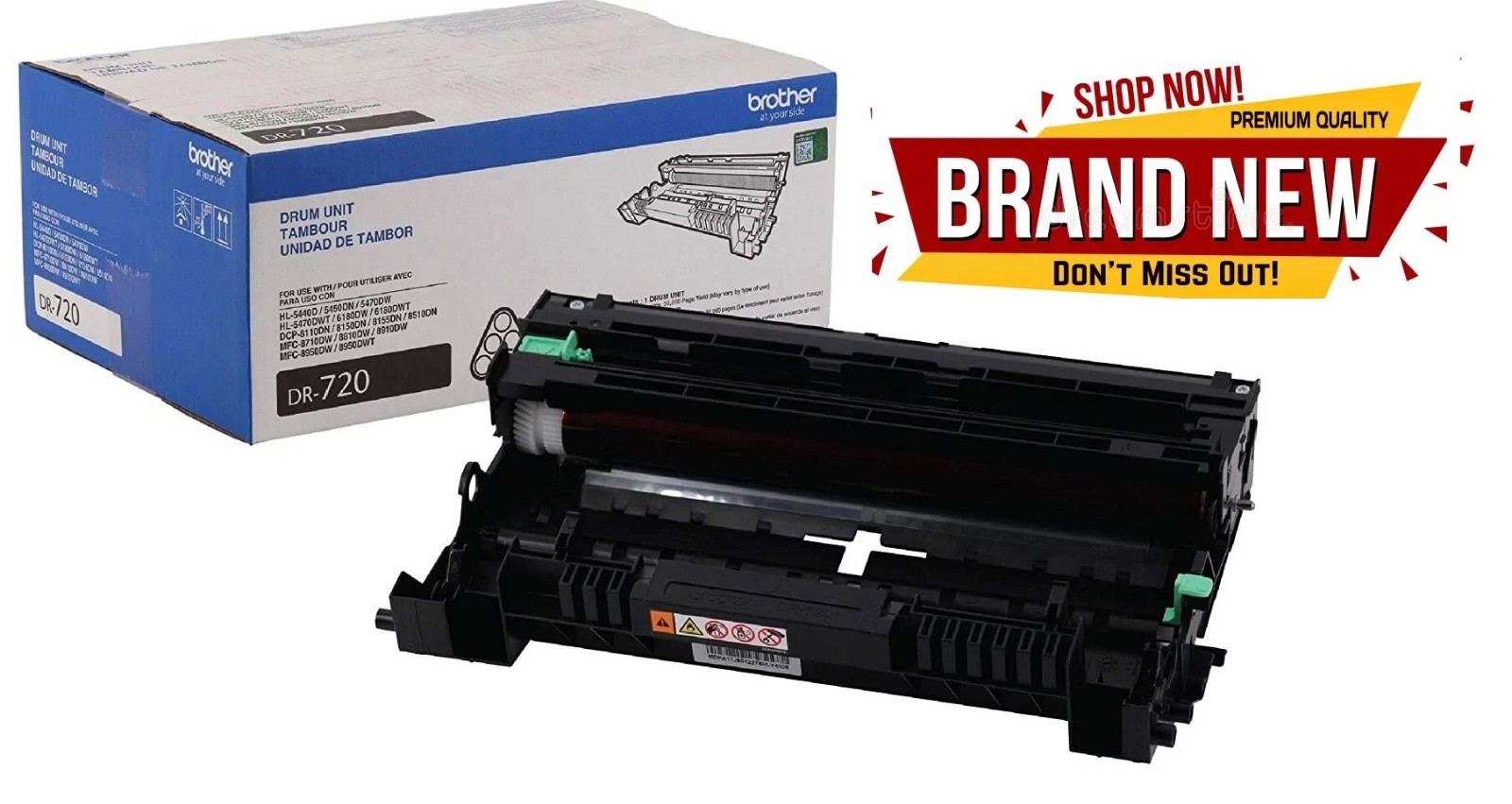 Genuine Brother DR720 Drum Unit OEM High Yield 30K Pages Printer Imaging