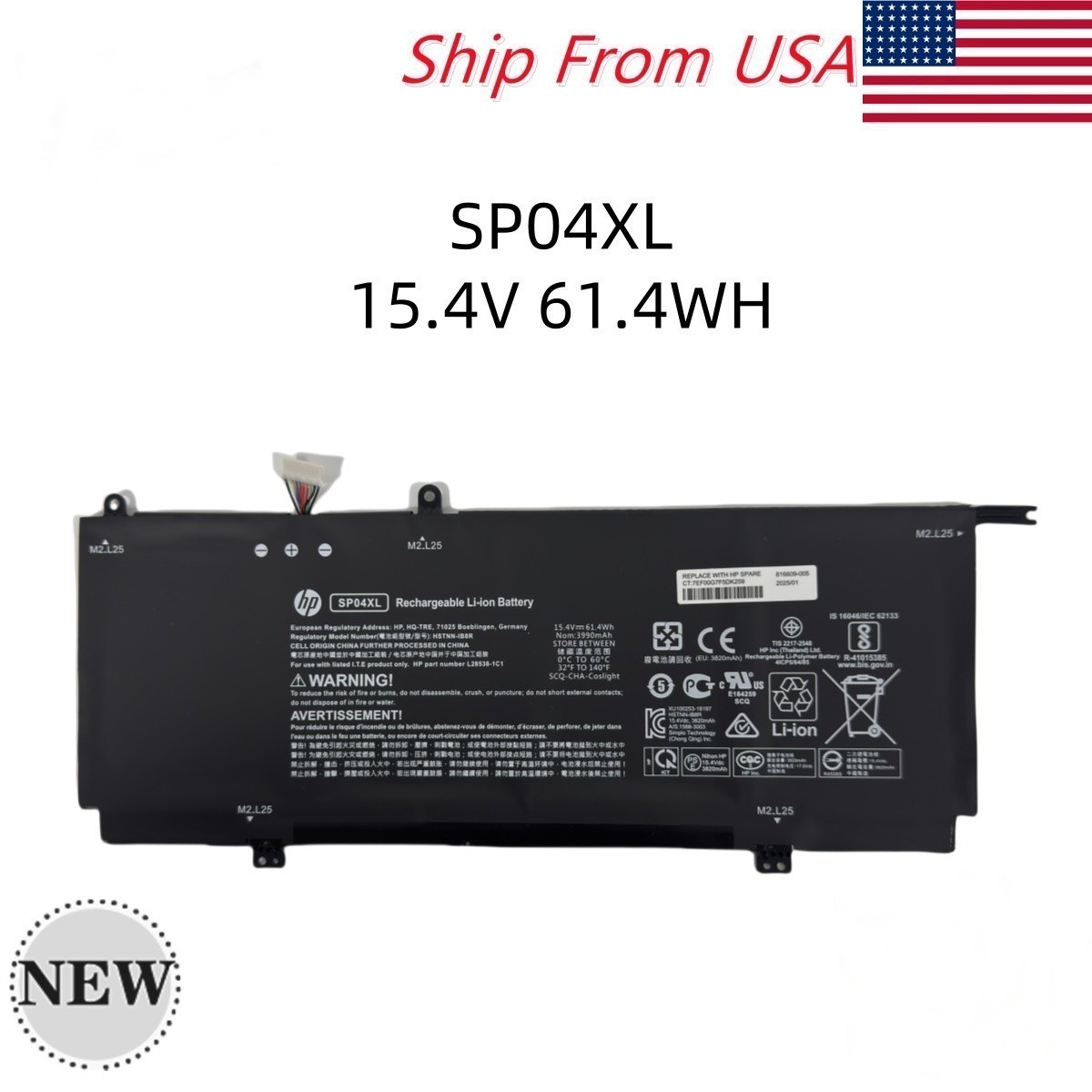 Genuine SP04XL Battery For HP Spectre X360 13-AP HSTNN-IB8R L28764-005 SP04061XL