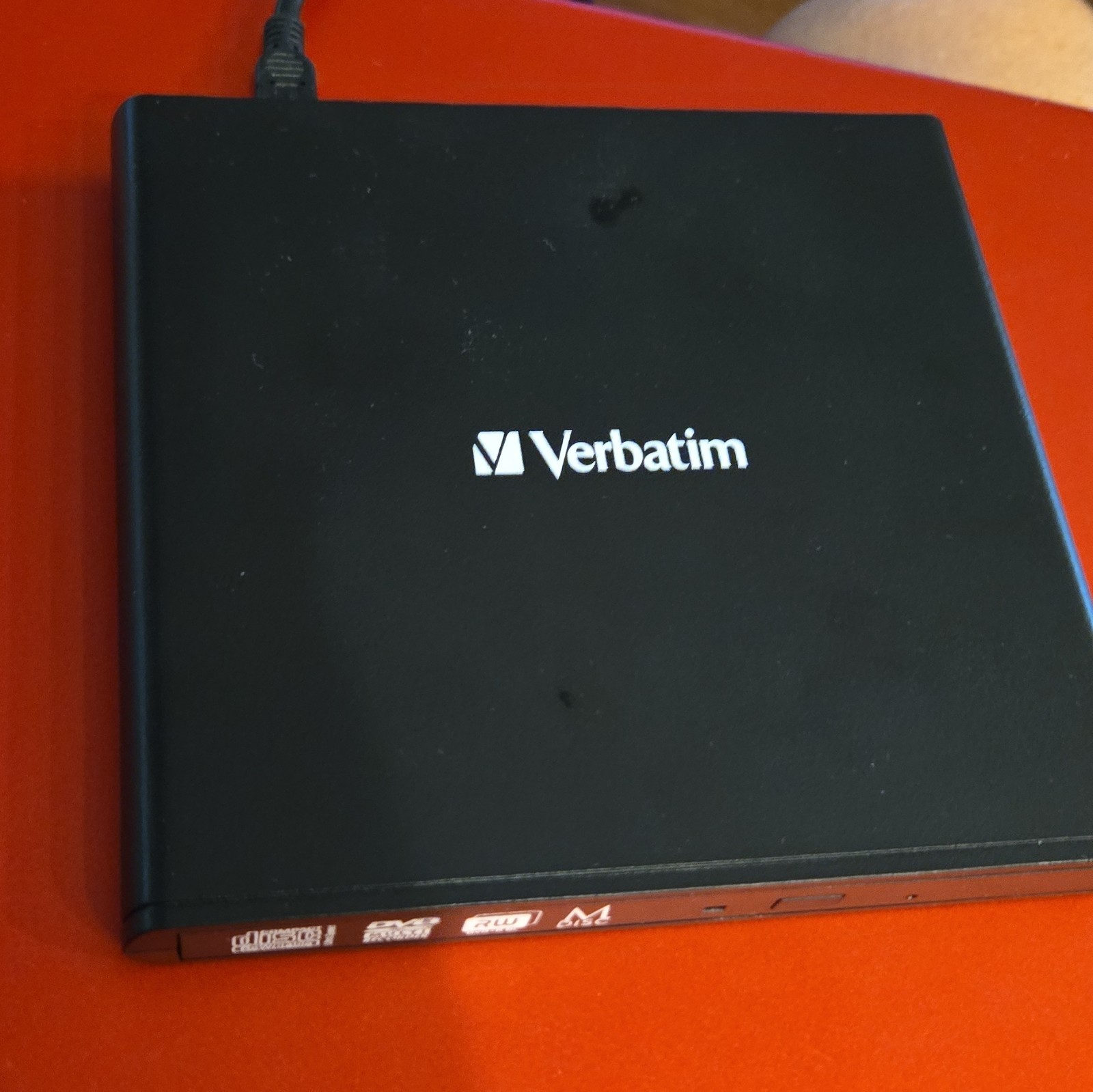 Verbatim External Slimline CD/DVD Writer 98938 Model DHAA USB Tested Works