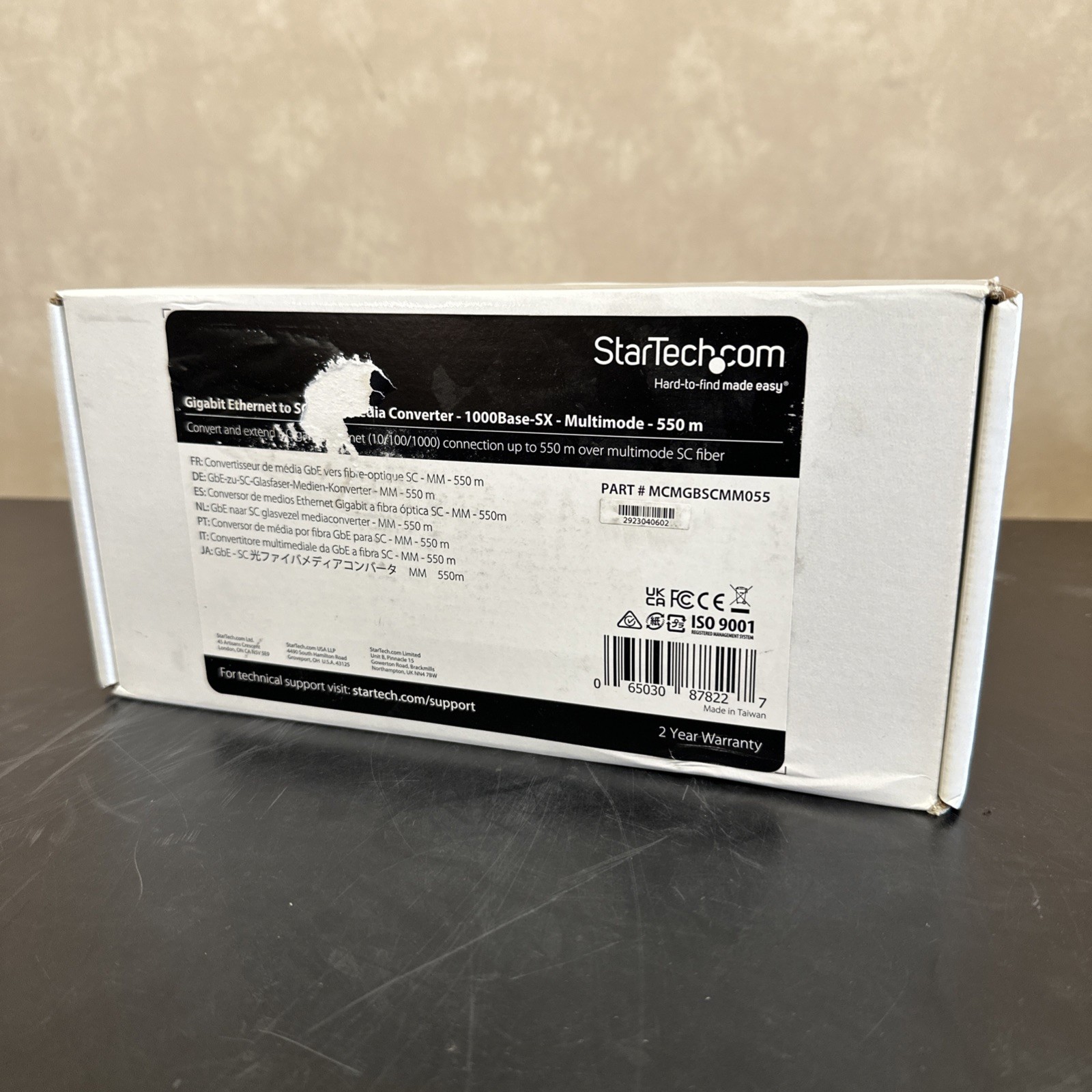 StarTech MCMGBSCMM055 Fiber Media Converter - 1000Base-SX - 550m - Multi Mode -