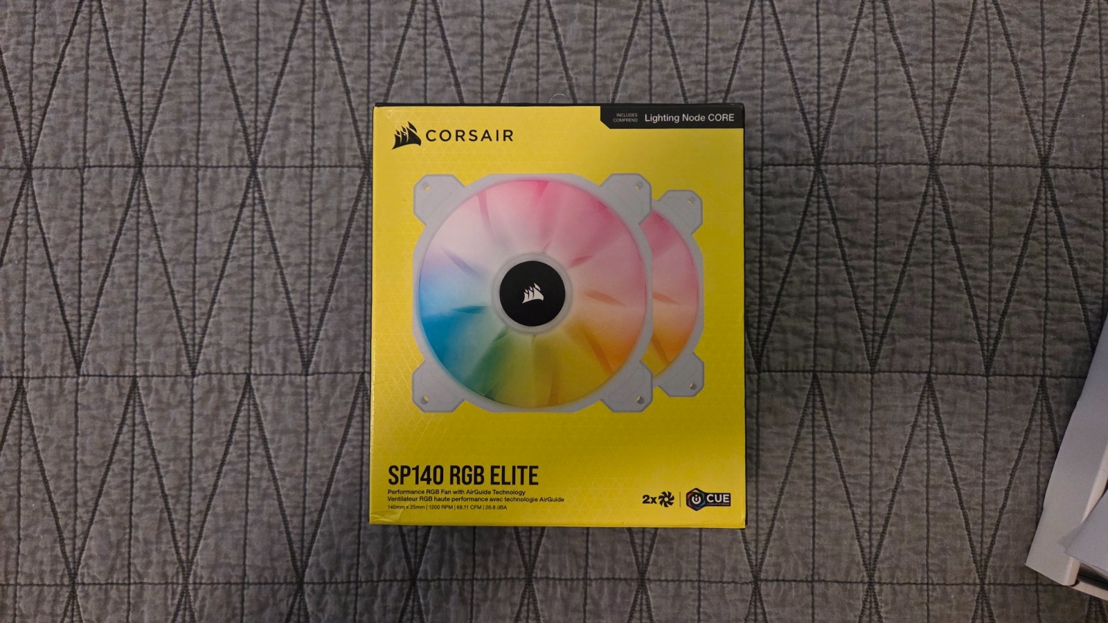 NEW CORSAIR iCUE SP140 RGB ELITE Performance PWN 140mm Case Fan - White (2-Pack)