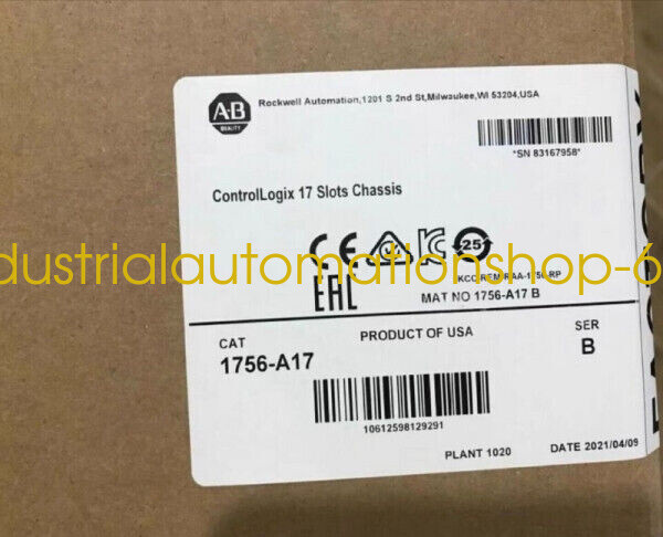 1PC NEW 1756-A17 ControlLogix 17 Slots Chassis Module Via DHL or FedEX
