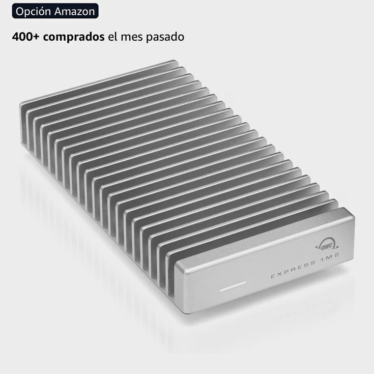 OWC Express 1M2 USB4 USB-C M.2 NVMe SSD Enclosure Aluminum Heat Sink Silver