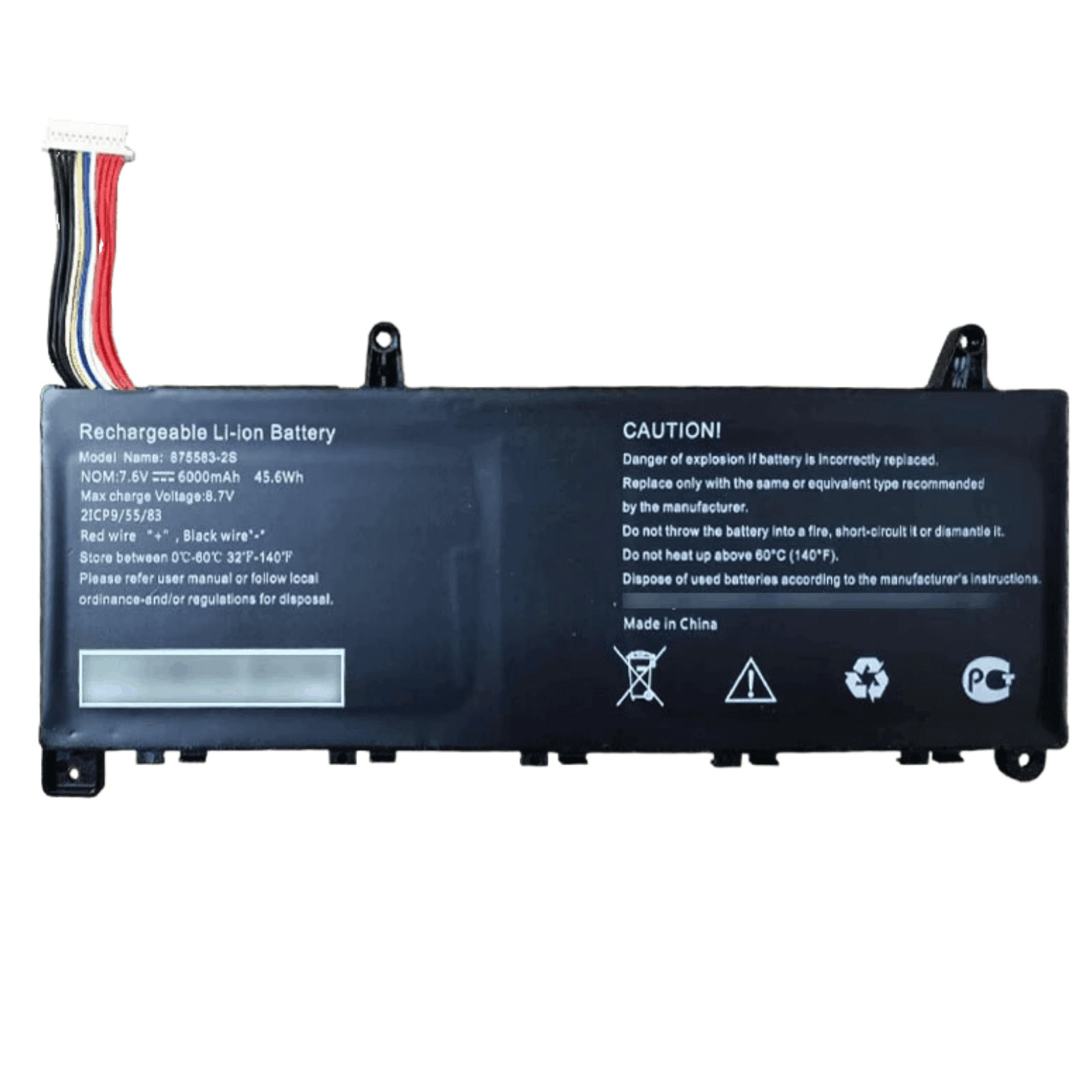 New 6000mAh 11-Pins 11-Lines 875583-2S Battery For Tablet PC