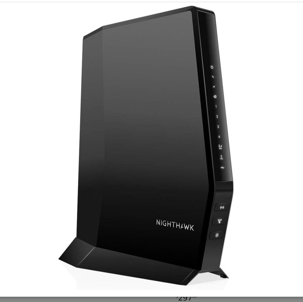 NETGEAR Nighthawk Dual Band WiFi 6 AX2700 Cable Modem Router Damaged Box