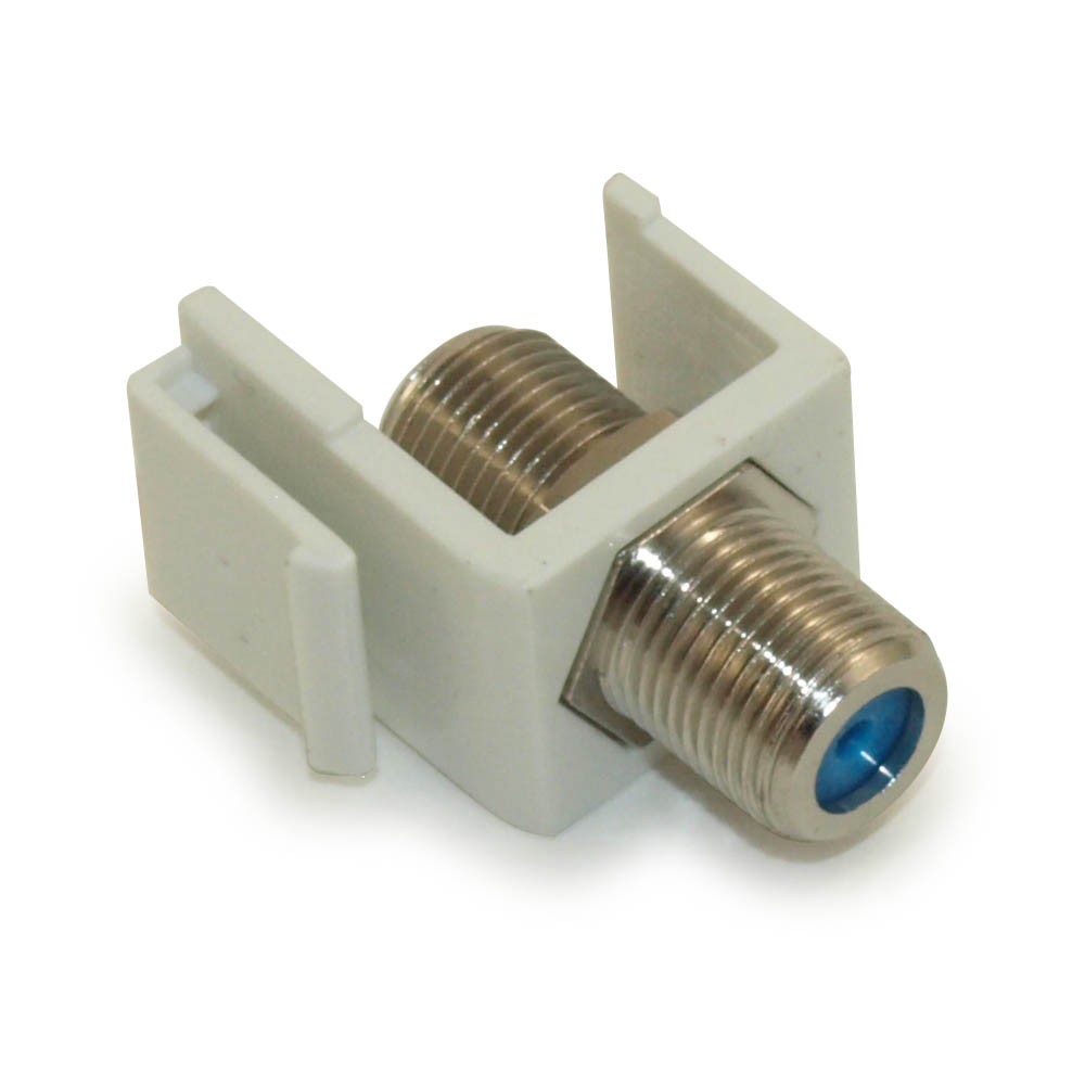 Keystone Jack Insert/Coupler Type: Coax F-Type 2.4Ghz HIGH SPEED  White