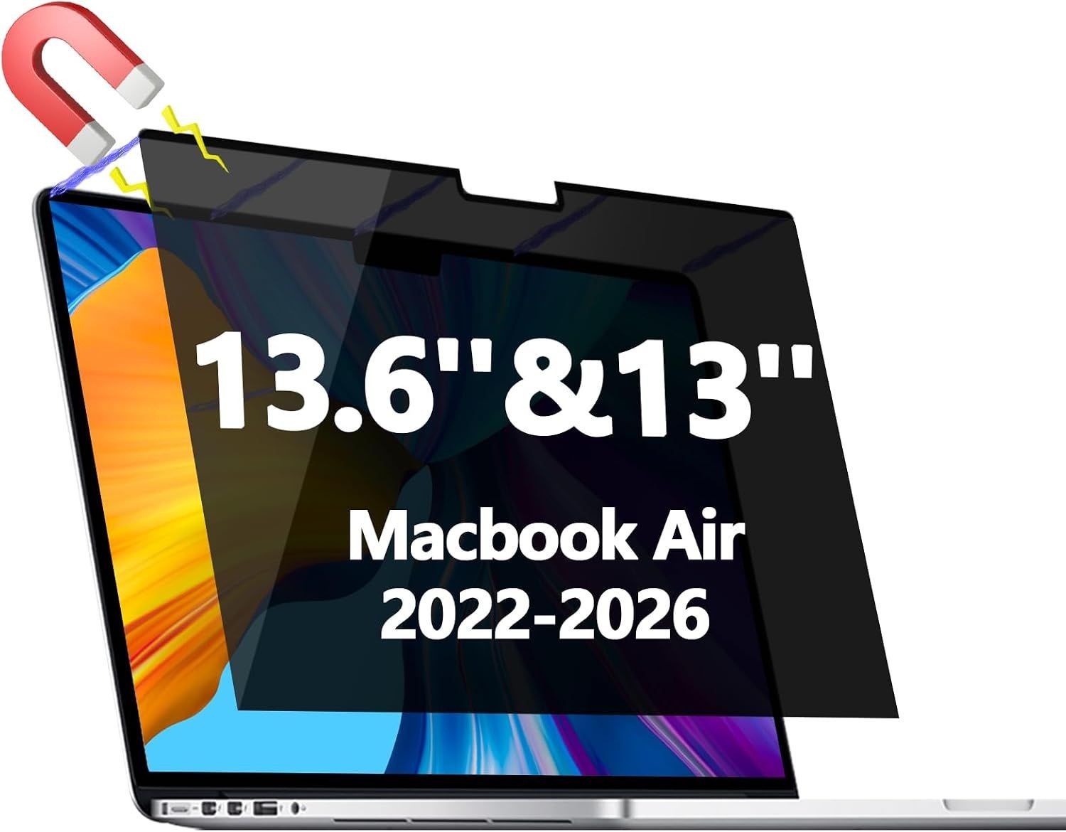 Removable Magnetic Privacy Screen Protector for MacBook Air 13.6 & 13 Inch (2022