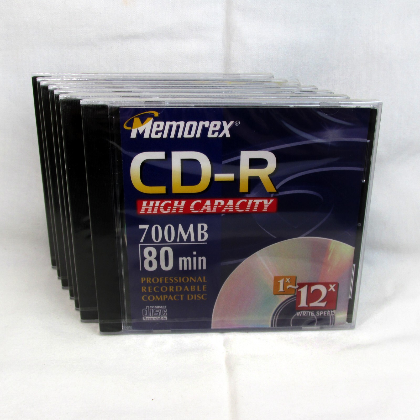 NEW Lot 7 Memorex CD-R 700MB 80 Min High Capacity Recordable Compact Discs Music