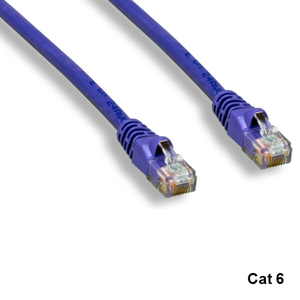 Kentek Purple 2ft UTP Cat6 Cable 24AWG RJ45 Pure Copper Router Ethernet Network