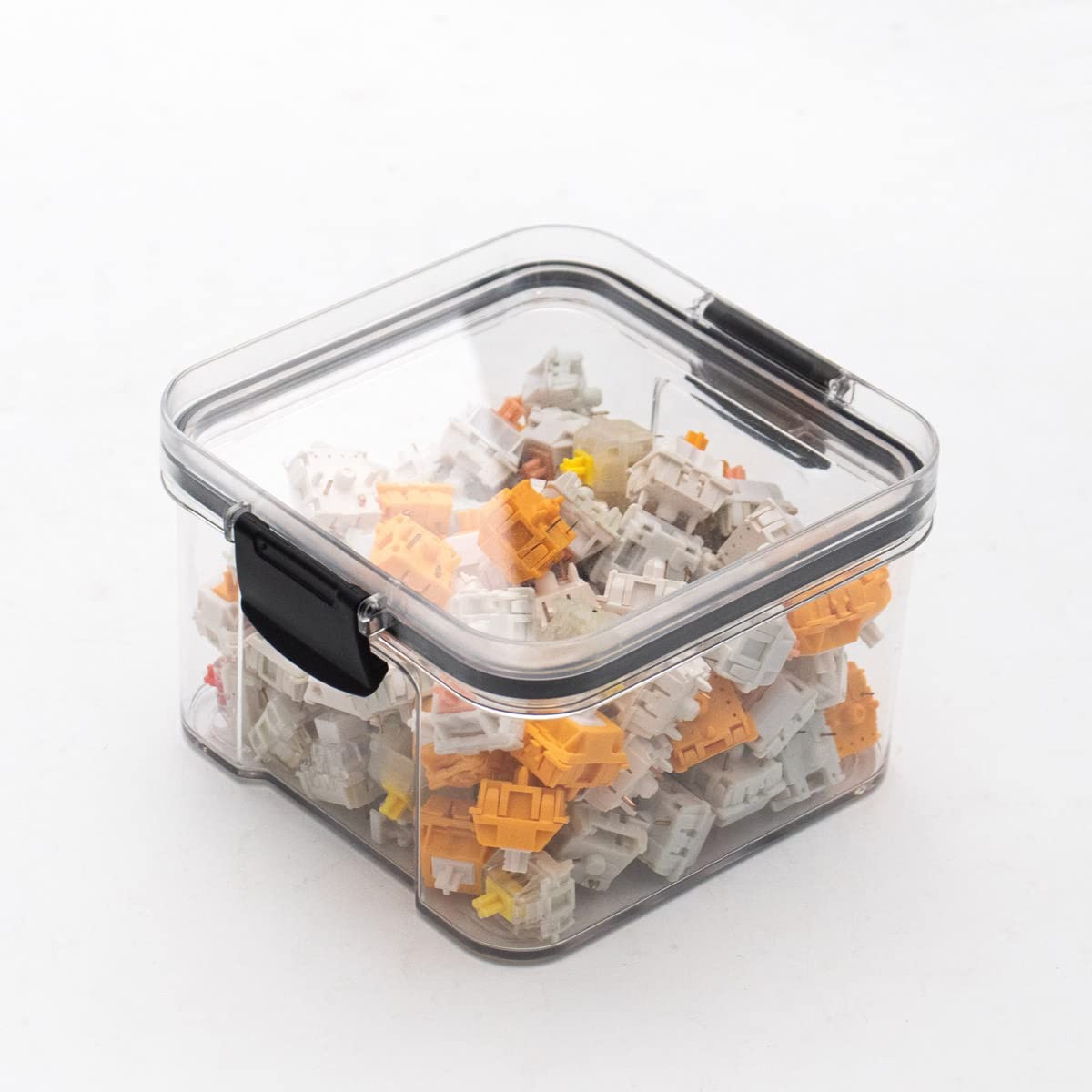 2 PCS 460ml Keyboard Switch Container Keycap Storage Box Transparent