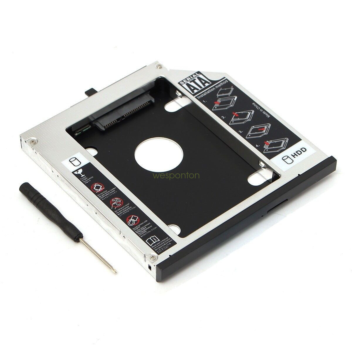 For Lenovo ThinkPad T420 T510 T520 12.7MM 2nd SATA HDD Hard Drive Optibay Caddy