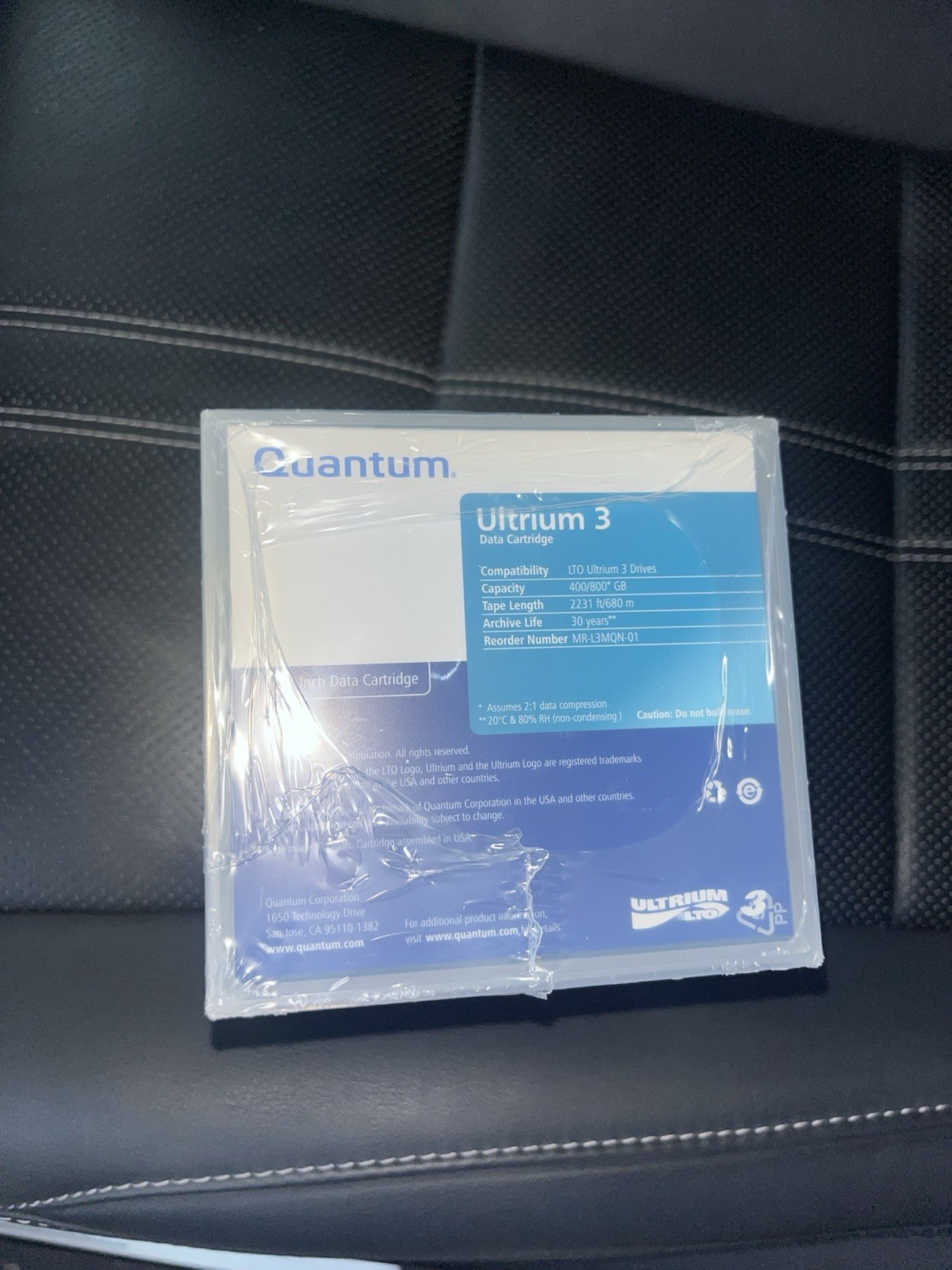 «New Sealed 5‑Pack Quantum LTO Ultrium 3 Data Cartridge 400/800 GB MR‑L3MQN‑01
