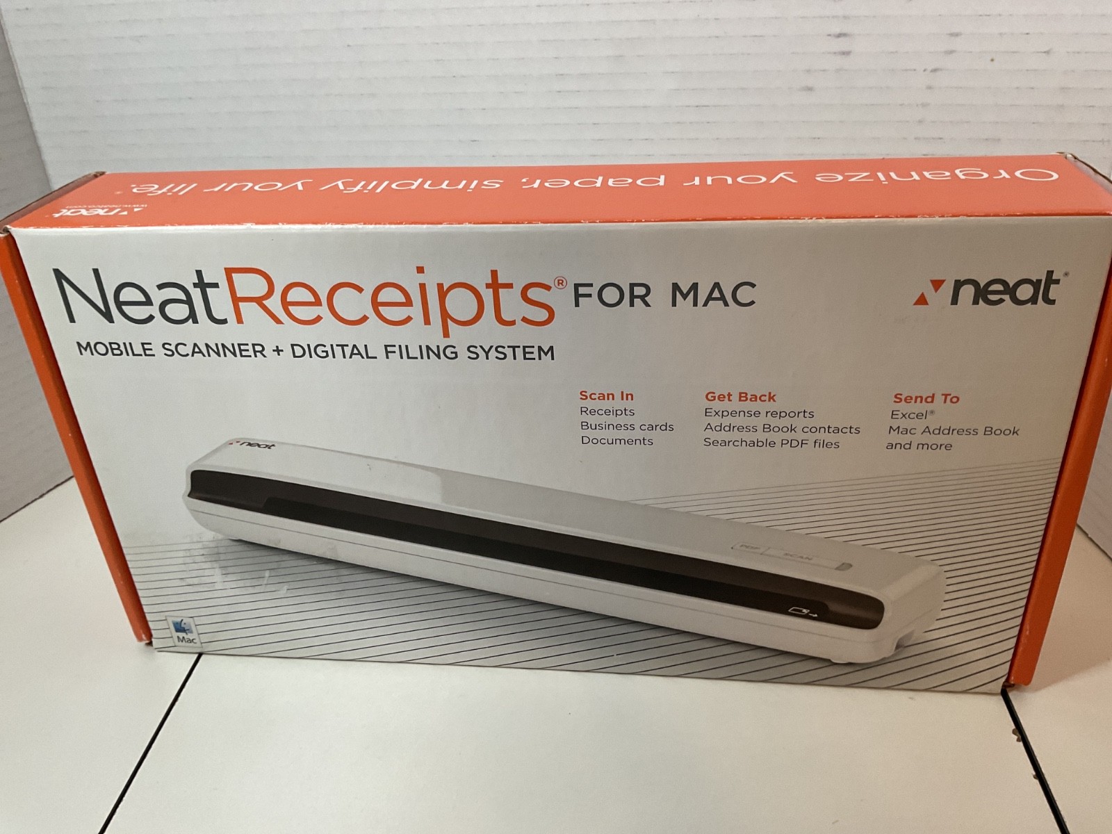 Neat Receipts For Mac Mobile Scanner + Digital Filing System open box
