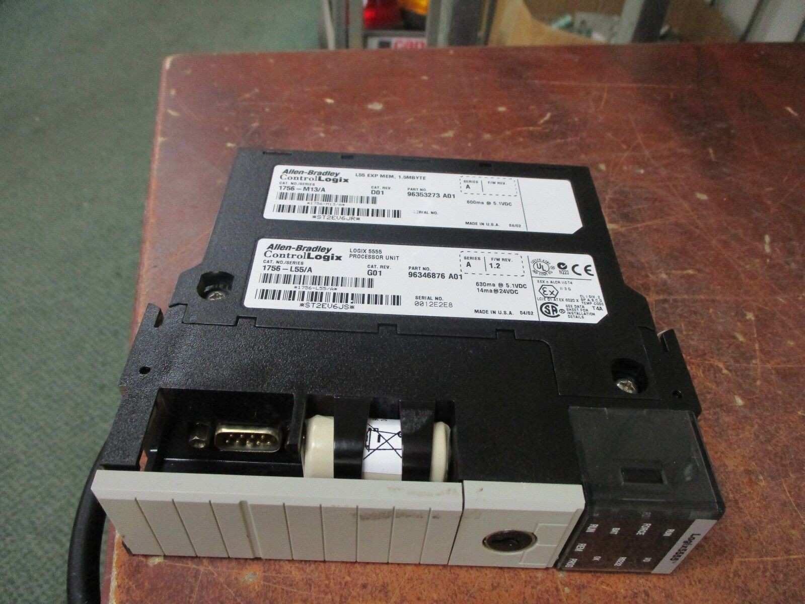 Allen-Bradley Logix 5555 Processor Unit & Memory Expansion 1756-M13/A 1756-L55/A
