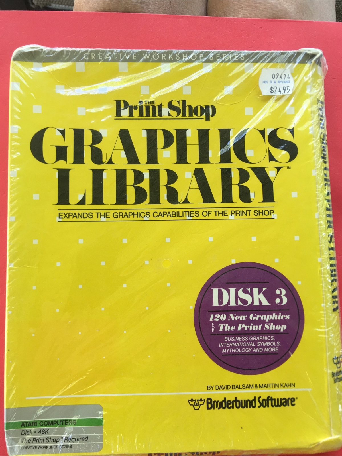 The Print Shop/Graphics Library Disk 3 (Atari 400/800/XL/XE, 1985, ATDSK90) New