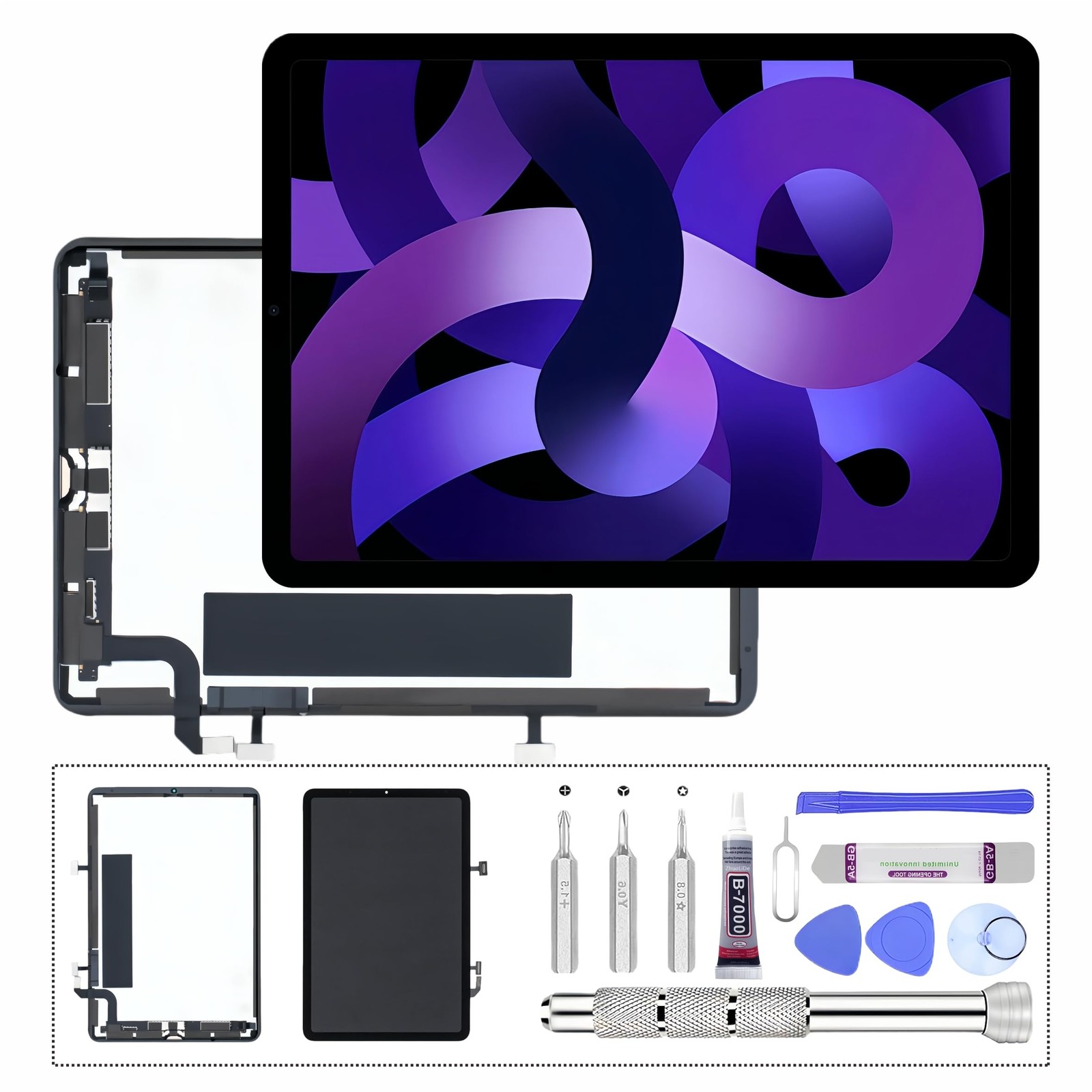 passionTR LCD Screen Replacement for iPad Air 4/5th Gen 10.9", Black