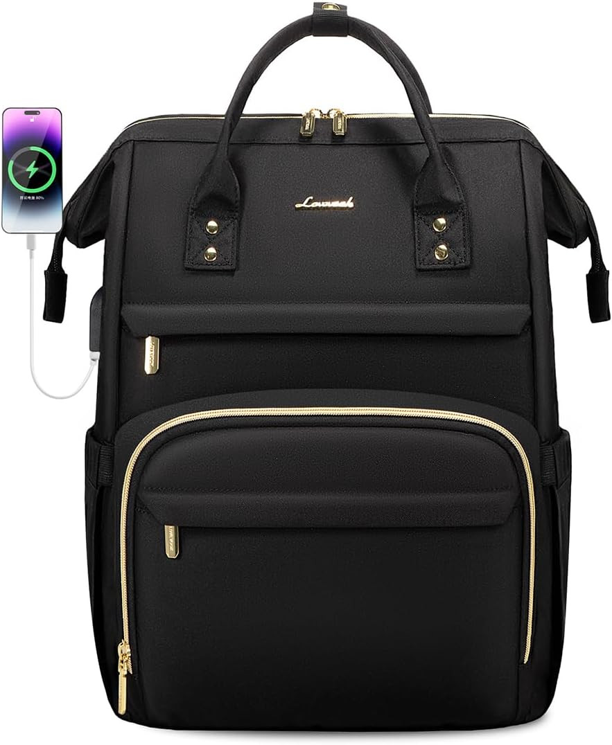 Laptop Backpack,15.6 Inch Professional Womens Purse Computer Bag Nurse Teacher B