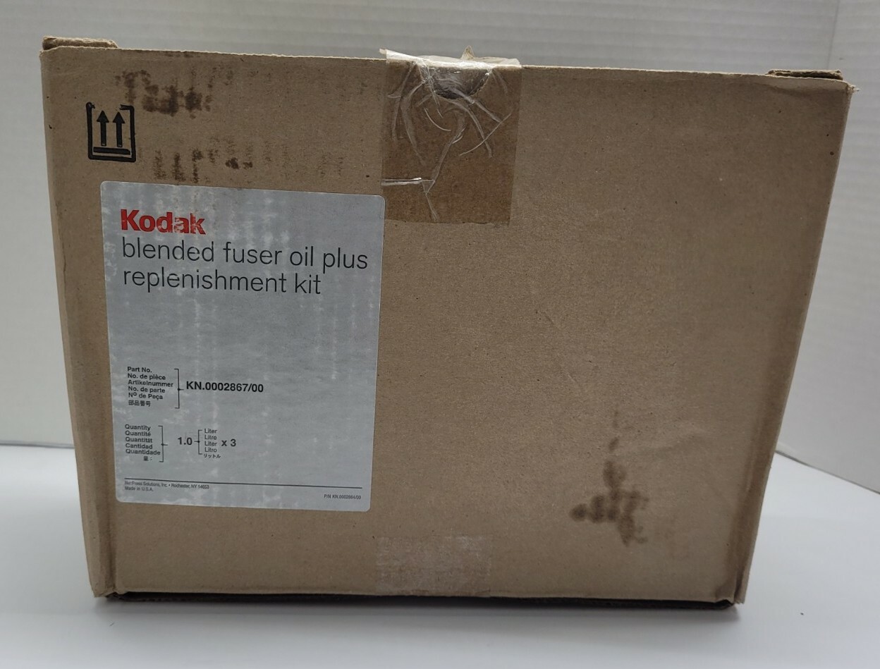 Kodak Blended Fuser Oil Plus Replenishment Kit 0002867/00 (Carton of 3-1 Litre)