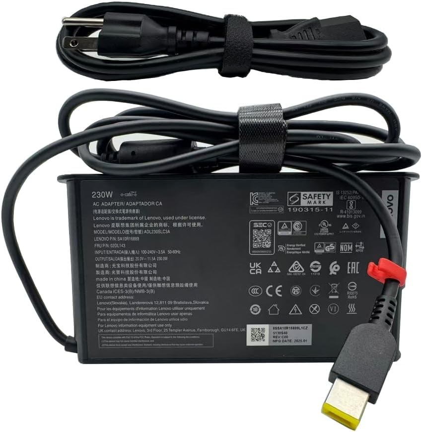 New Slim 230W Legion 5i Charger Compatible with Lenovo Legion 5,5Pro,T01-25