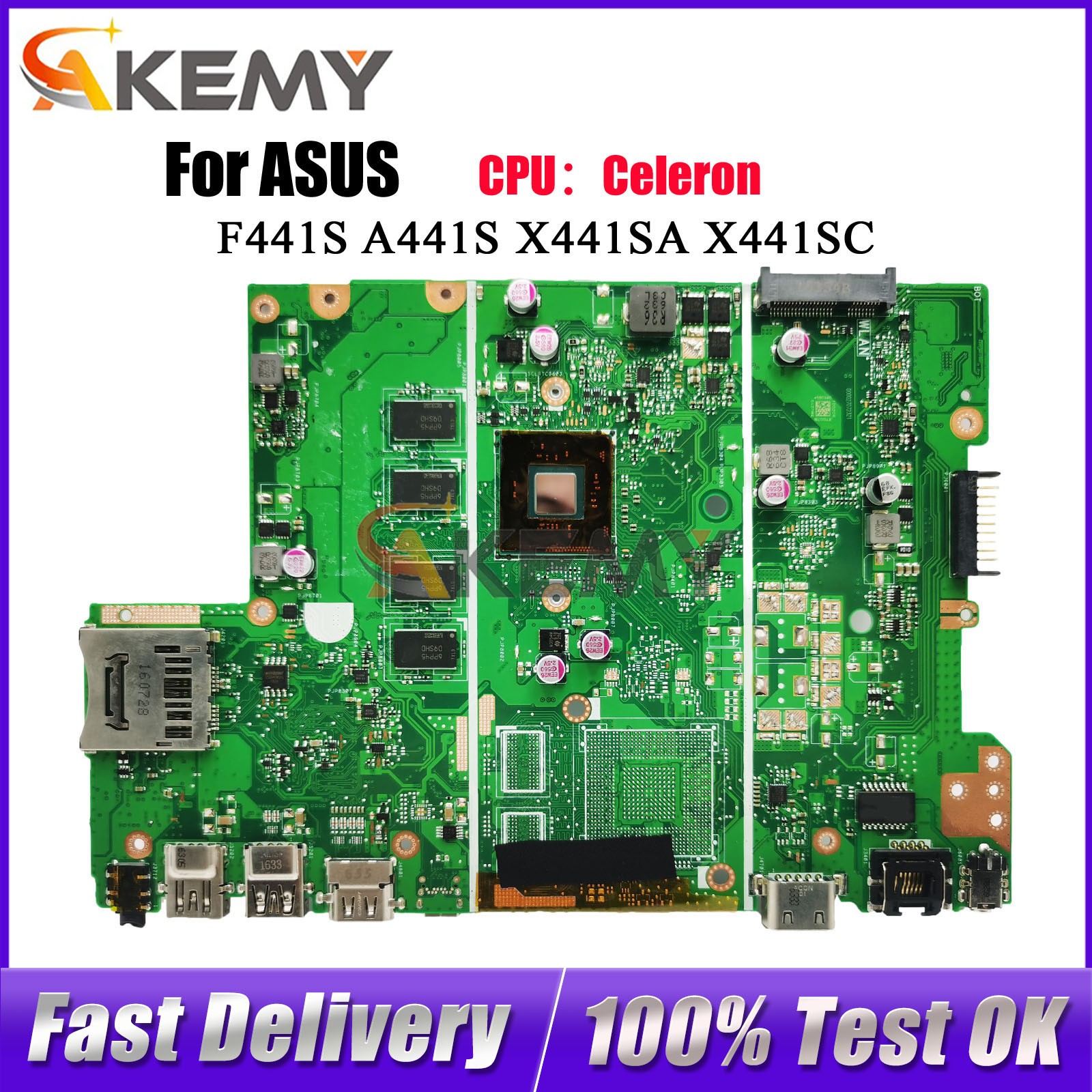 X441SA Mainboard For ASUS X441SC X441S F441S A441S W/ Celeron CPU 100% Tests OK