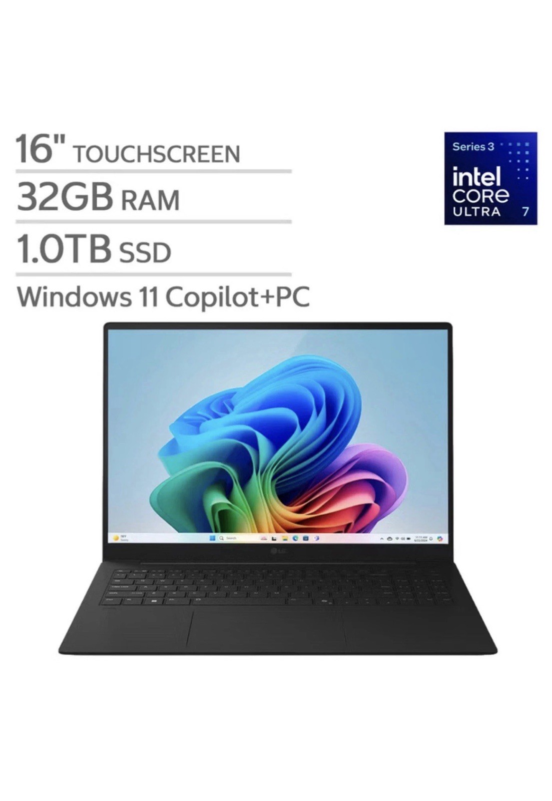 LG gram Pro 16" Copilot+ PC  Ultra 7 - WQXGA - 32GB RAM - 1TB SSD