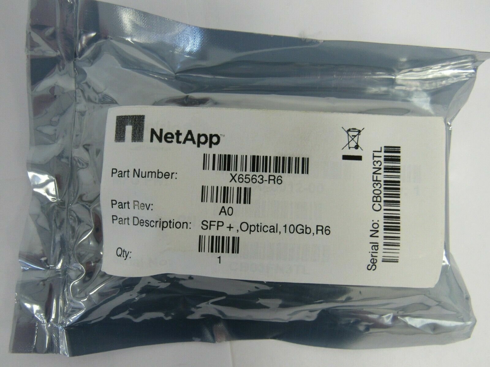 NetApp X6563-R6 A0 SFP+,Optical.10Gb,R6 A-6