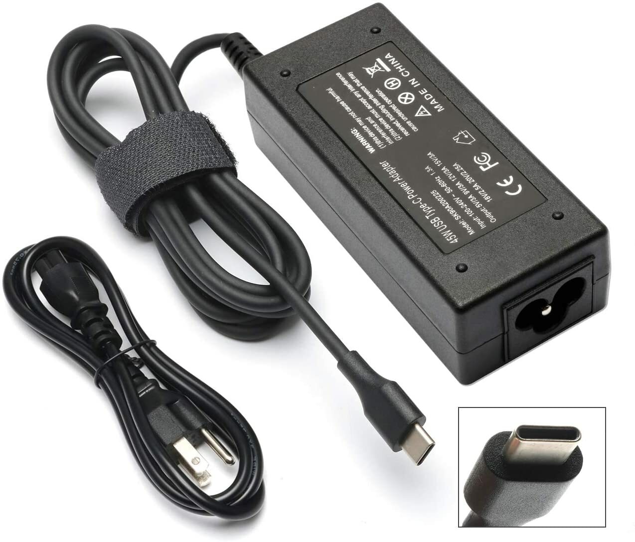 45W USB-C Power Charger for Dell Chromebook 3100 3380 3400 5190 5190 2-in-1 7486