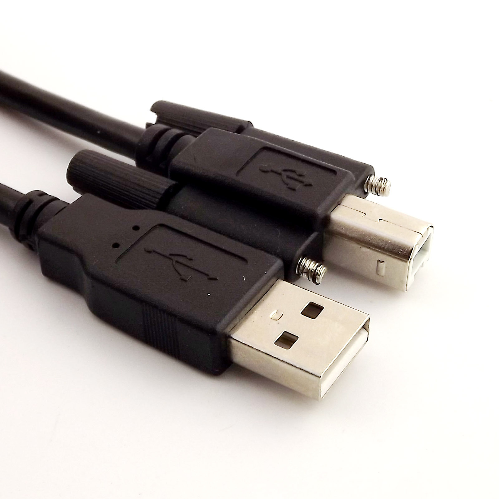 1x 10FT USB 2.0 A Male to B Male Data Cable with Screw Printer Panel Mount Cable