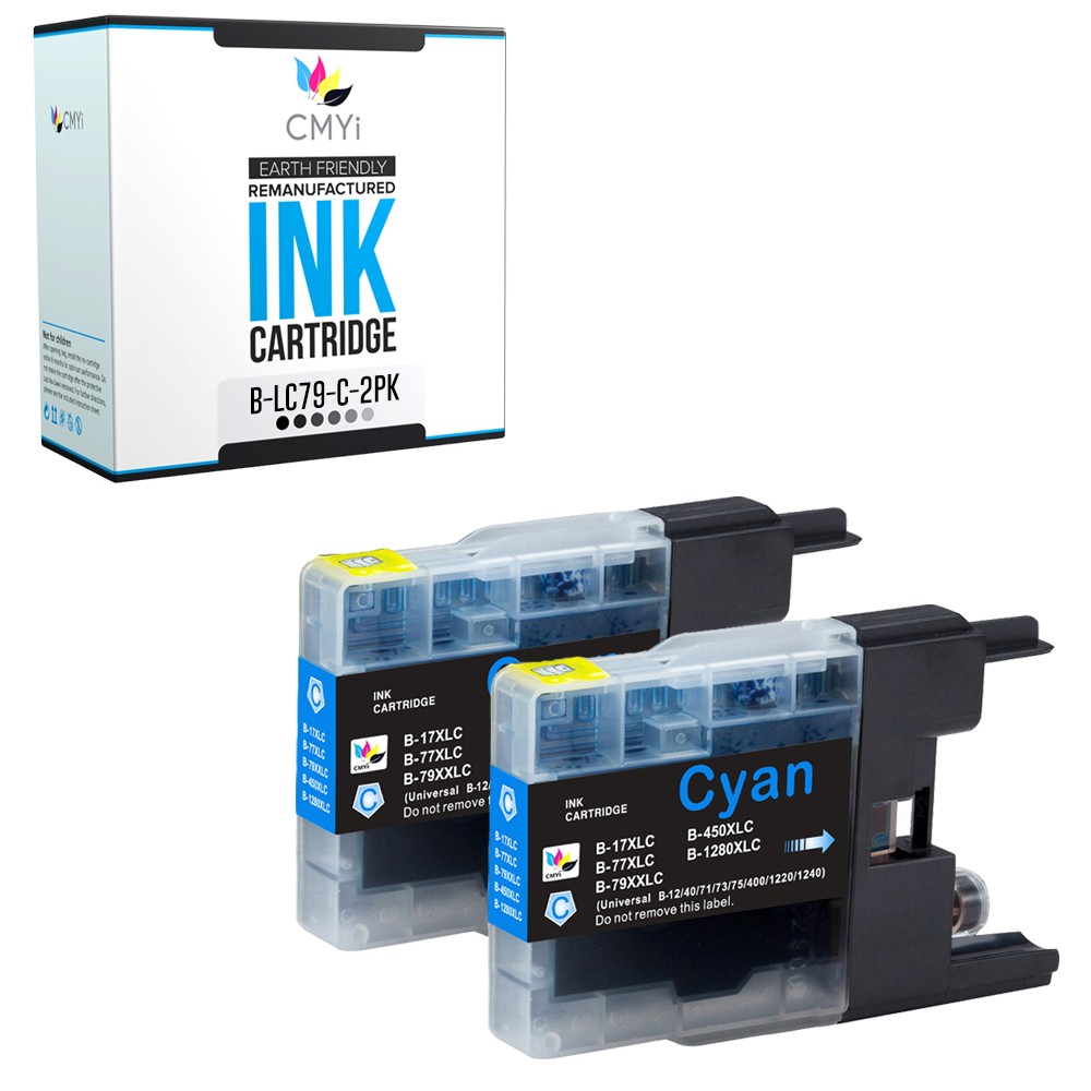 2-Pack Compatible CMYi LC79C Ink Cartridges fits Brother MFC-J5910DW J6710DW